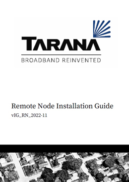 Tarana Wireless G1 Remote Node Installation Guide