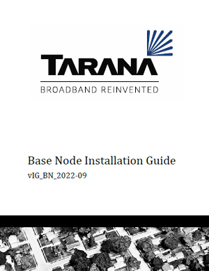 Tarana Wireless G1 Base Node Installation Guide