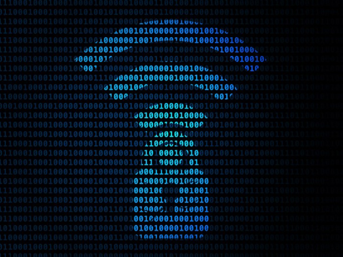 A Padlock And Wi Fi Symbol Made Of Binary Code