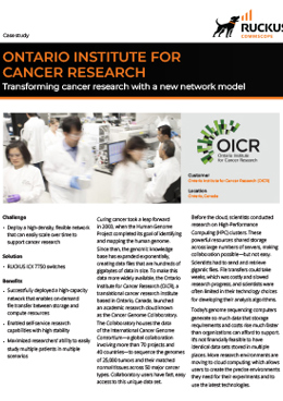 RUCKUS Ontario Institute For Cancer Research Case Study
